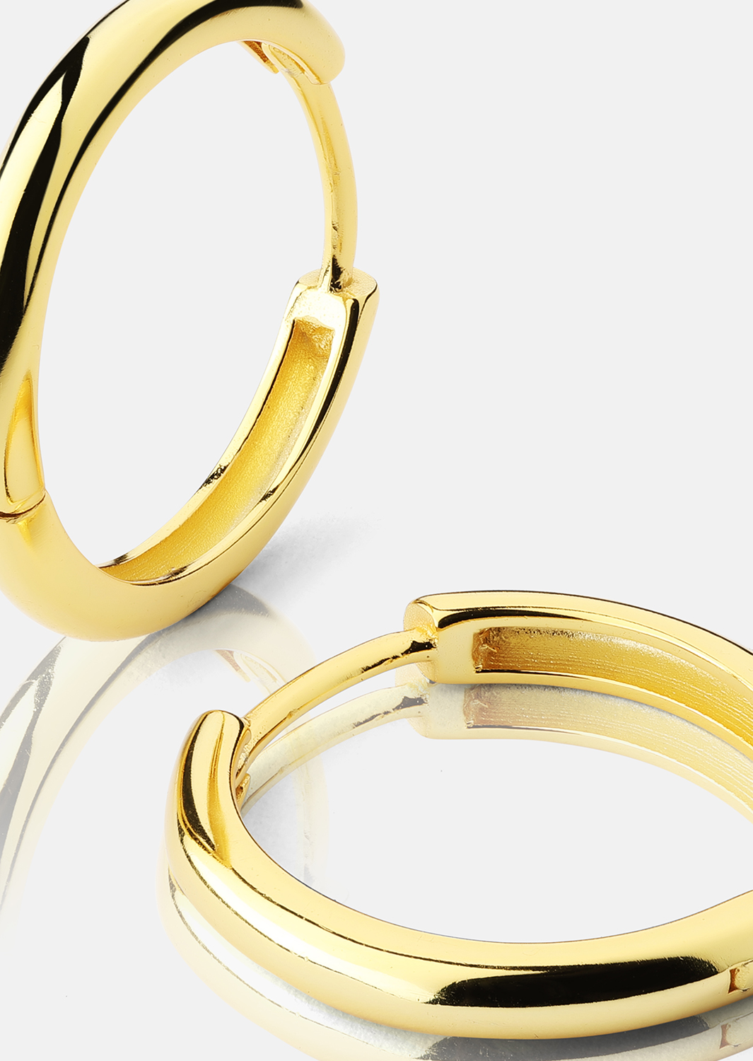 Korvakoru Shine Hoops - 18k Kullattu