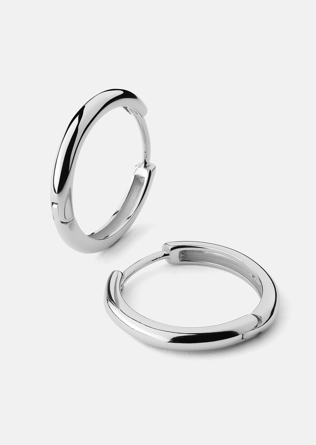 Korvakoru Shine Hoops - Hopeoitu