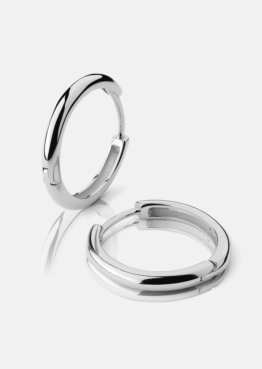 Korvakoru Shine Hoops - Hopeoitu