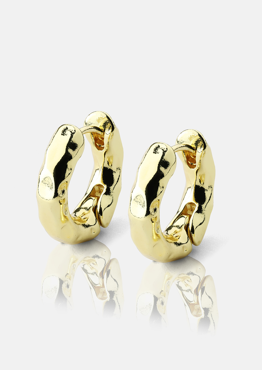 Korvakoru Luxe Ripple Hoops - 18k Kullattu