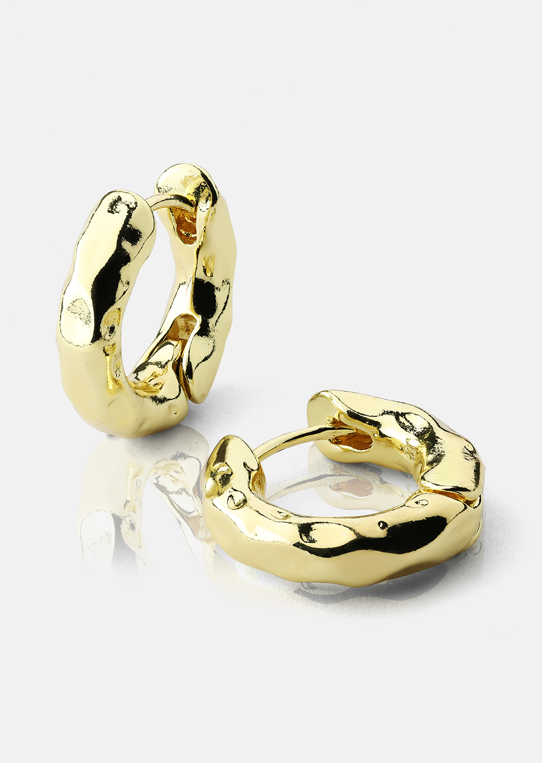 Korvakoru Luxe Ripple Hoops - 18k Kullattu