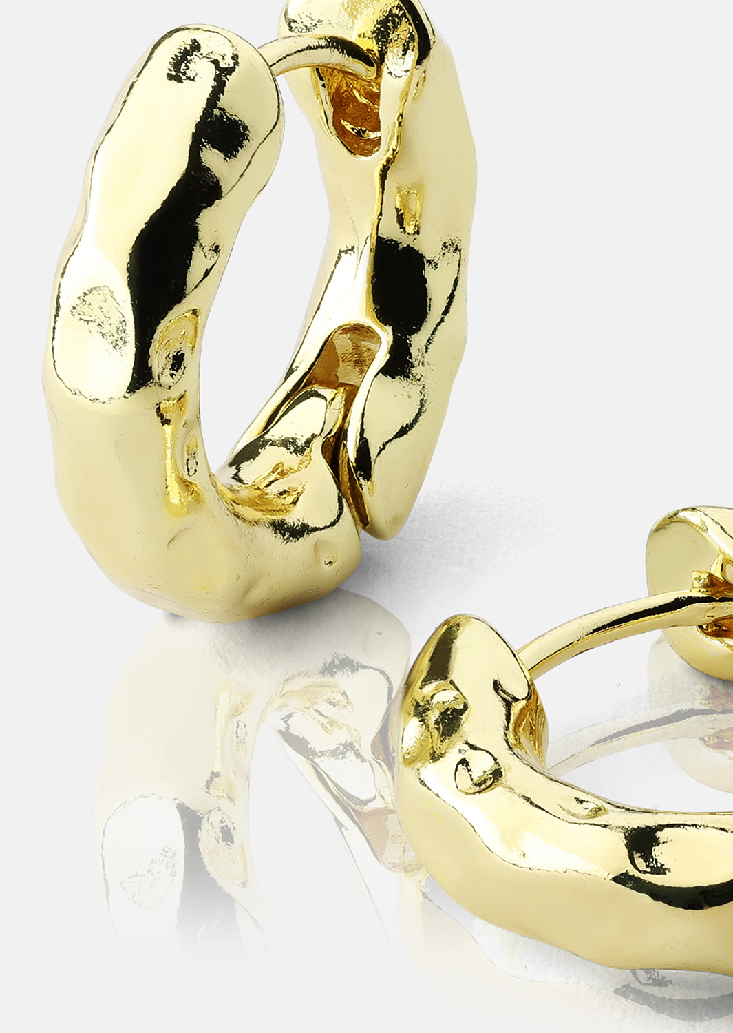 Korvakoru Luxe Ripple Hoops - 18k Kullattu