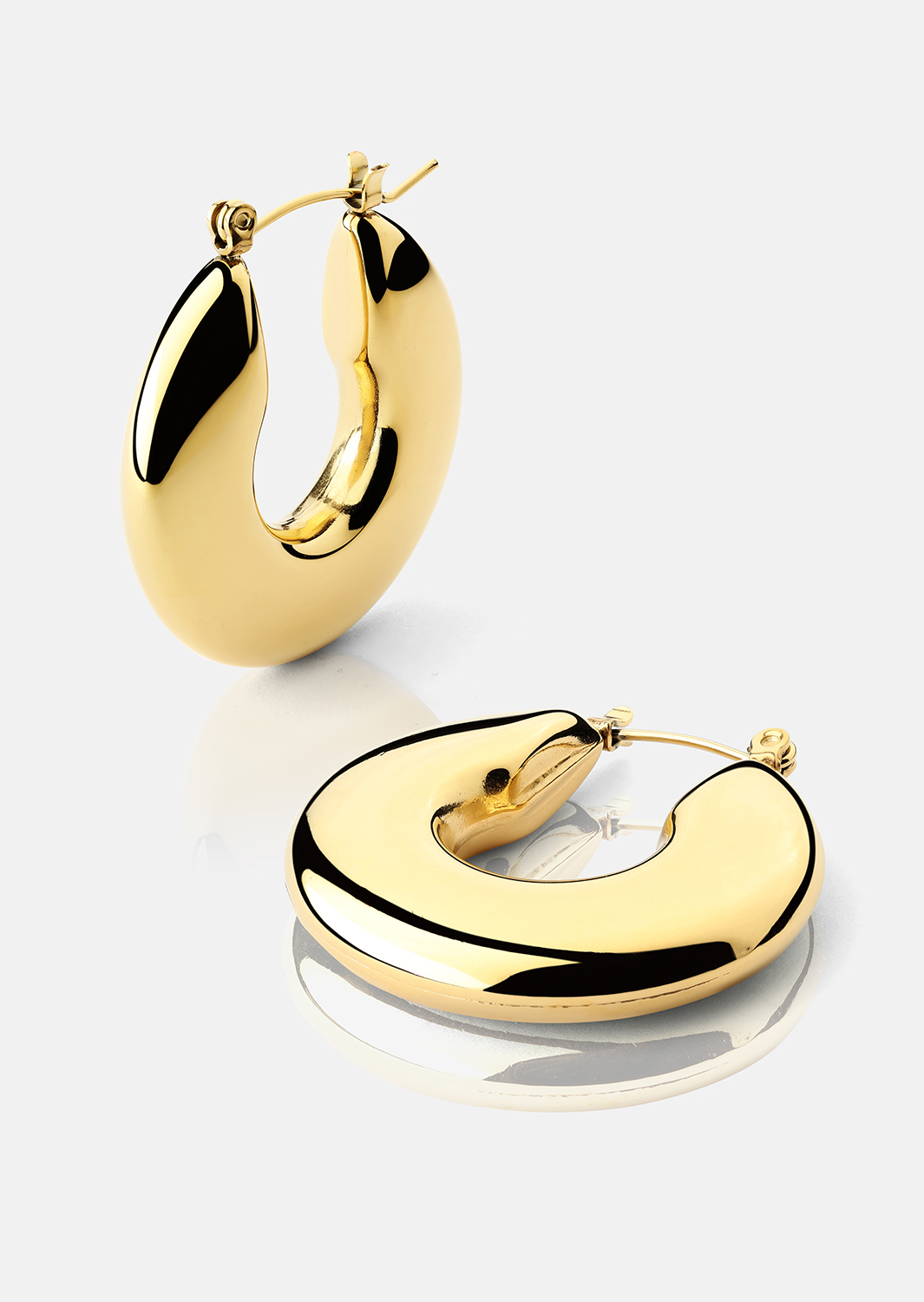 Korvakoru Luna Bold Hoops - 18k Kullattu