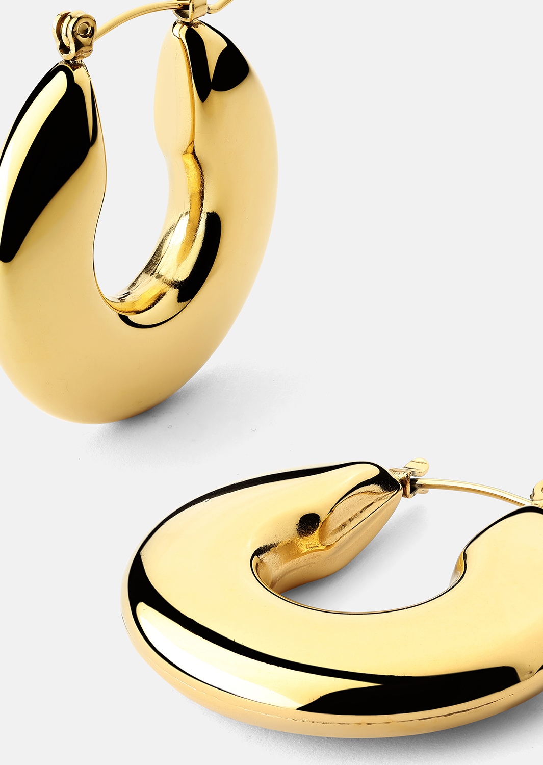 Korvakoru Luna Bold Hoops - 18k Kullattu