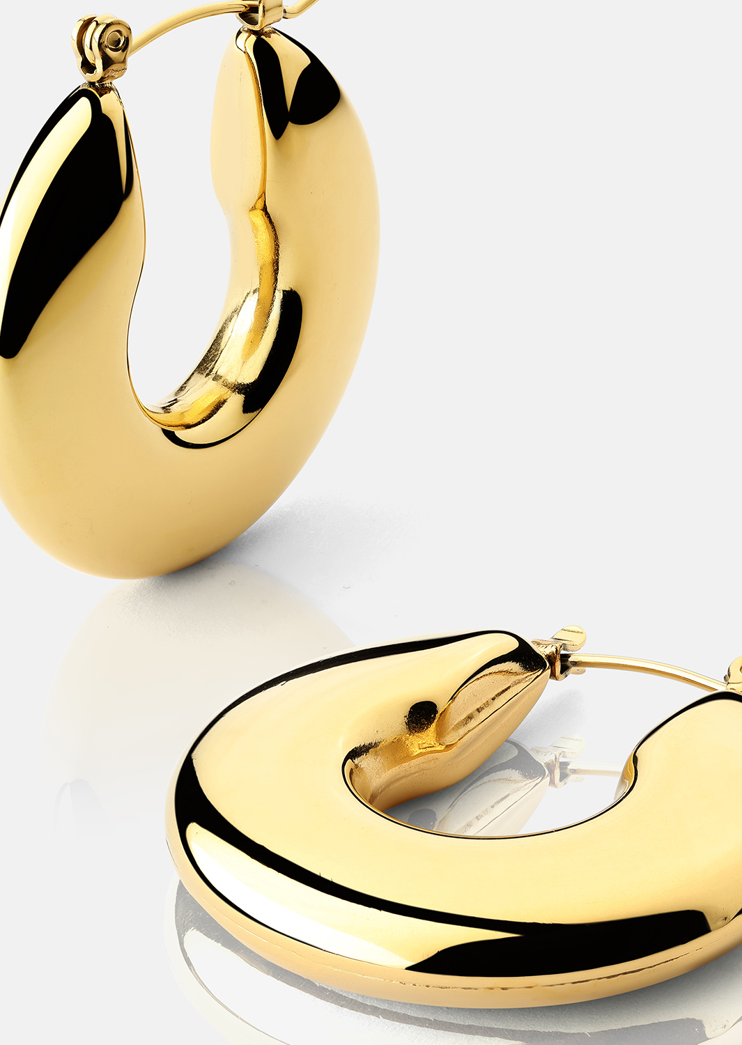 Korvakoru Luna Bold Hoops - 18k Kullattu