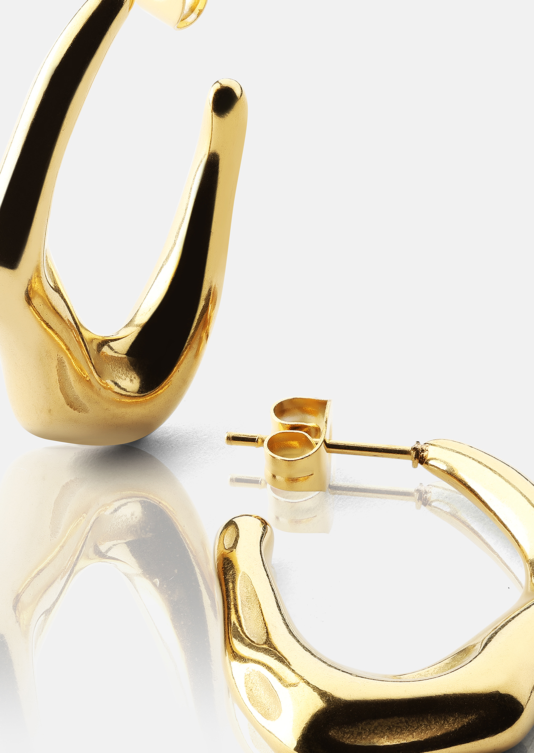 Korvakoru Bold Drops - 18k Kullattu