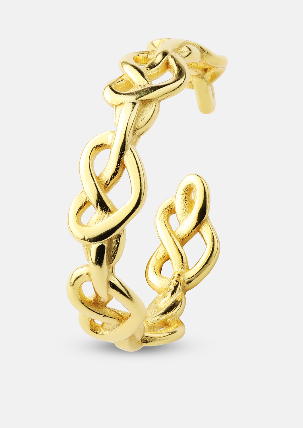 Sormus Heart Link - 18k Kullattu