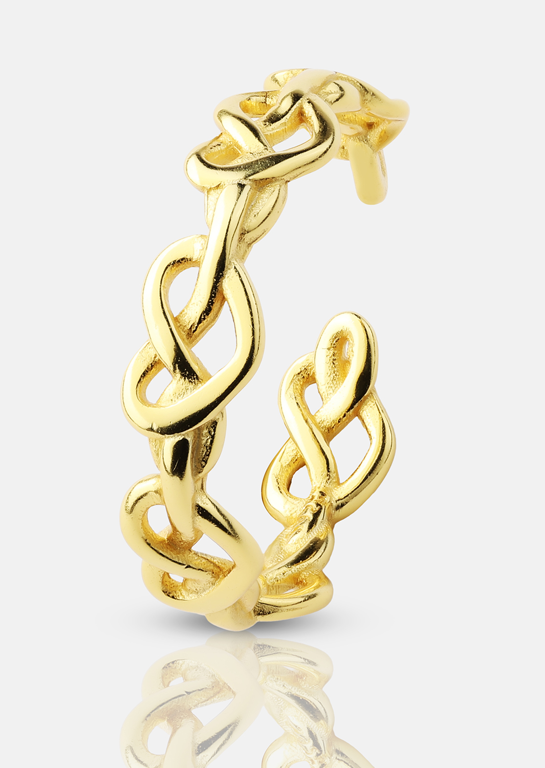 Sormus Heart Link - 18k Kullattu