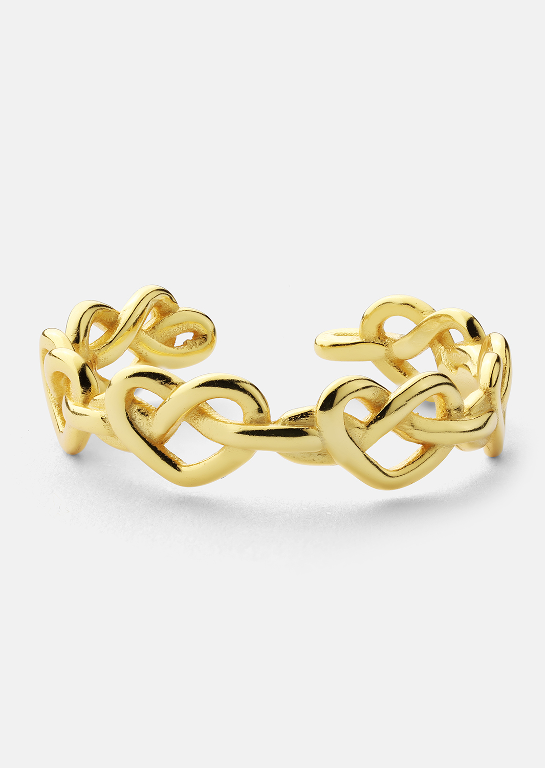 Sormus Heart Link - 18k Kullattu
