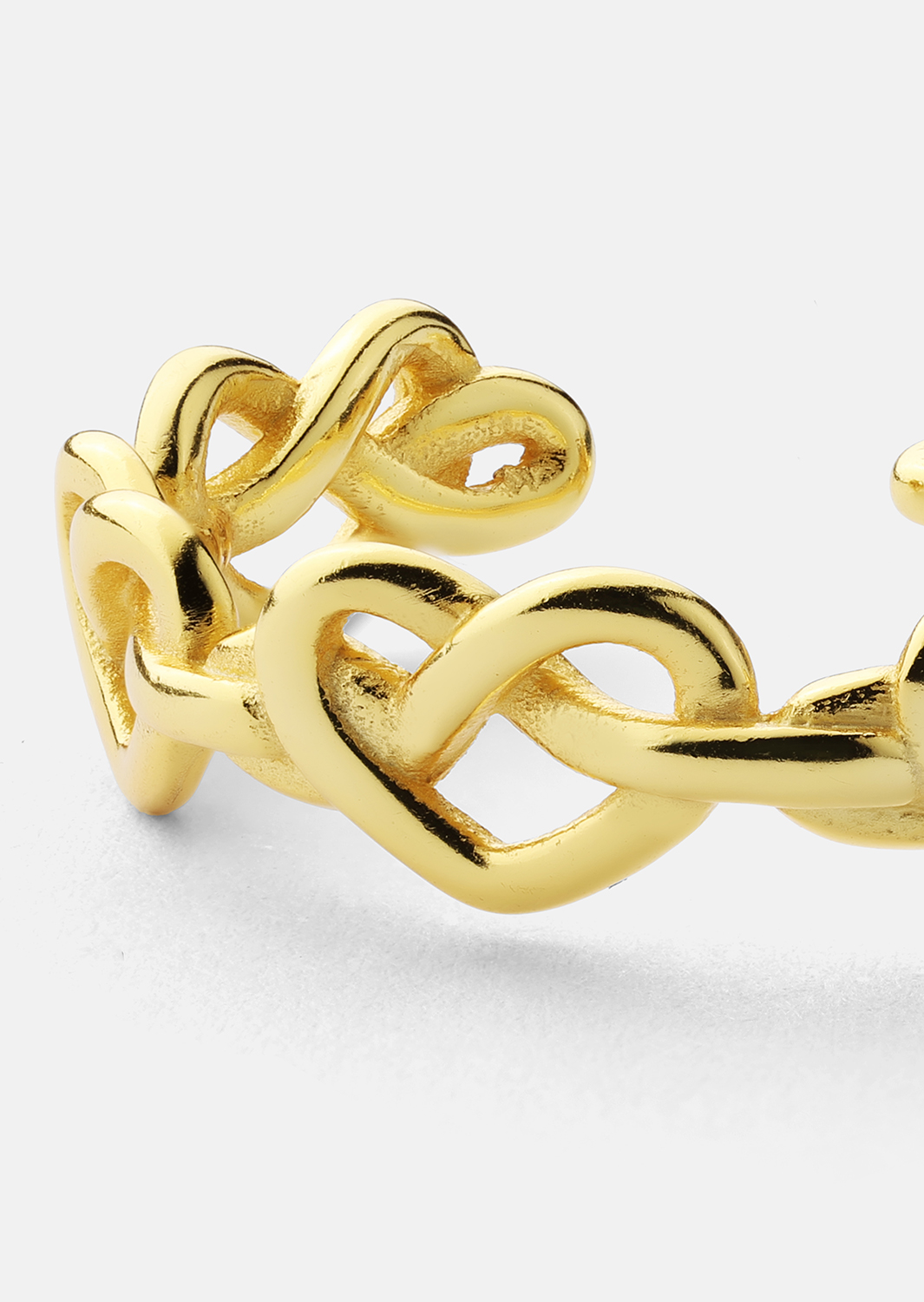 Sormus Heart Link - 18k Kullattu