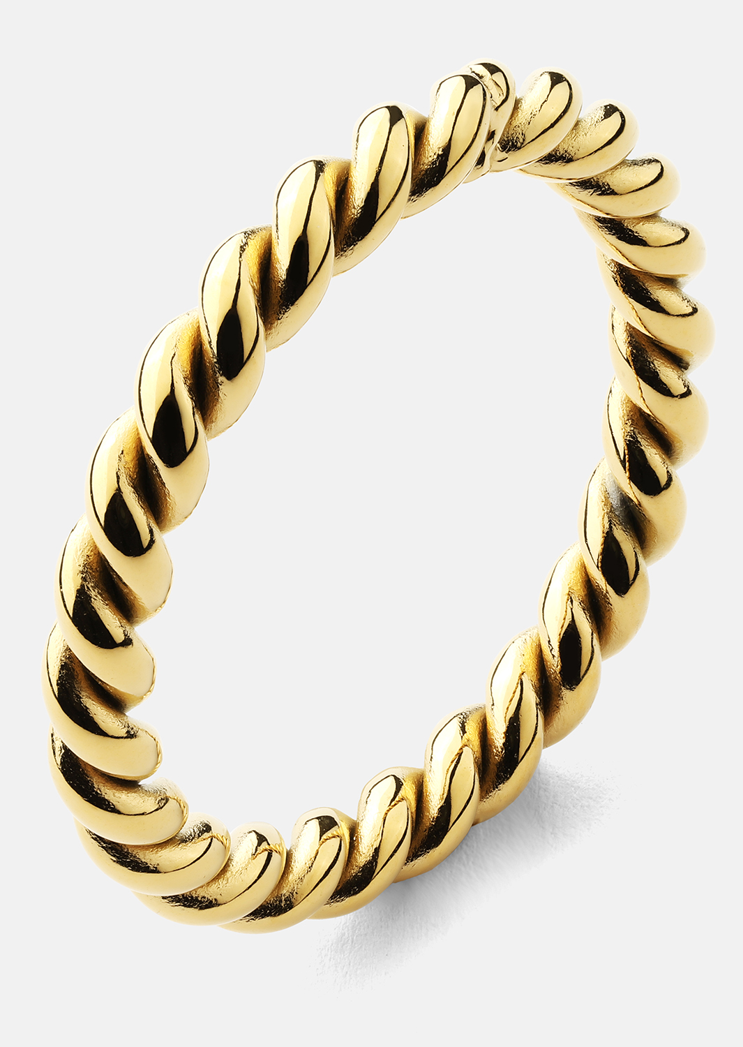 Sormus Golden Twist - 18k kultapäällysteinen