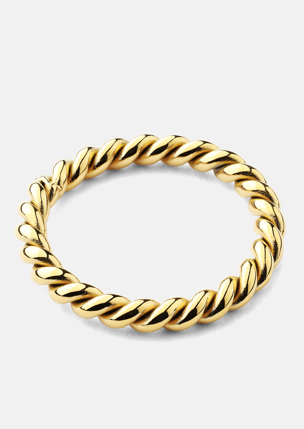 Sormus Golden Twist - 18k kultapäällysteinen