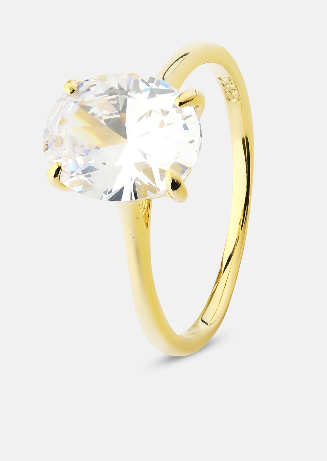 Sormus Clarity - 18k Kullattu