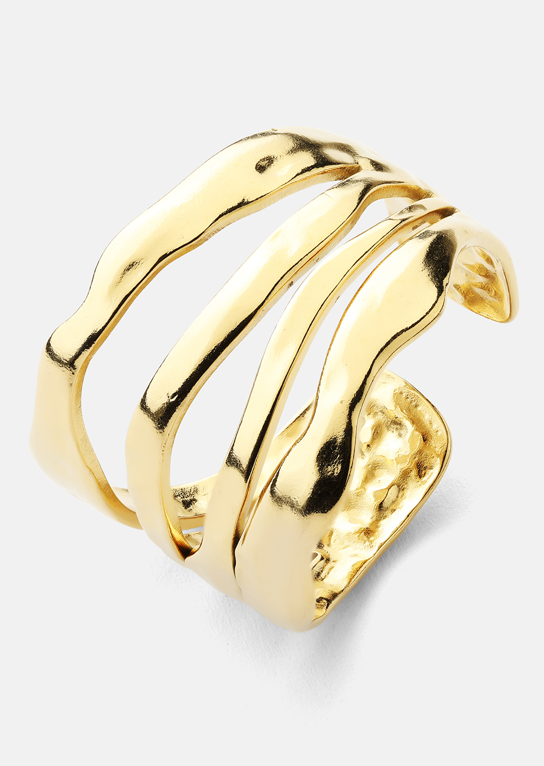 Sormus Wave - 18k Kullattu