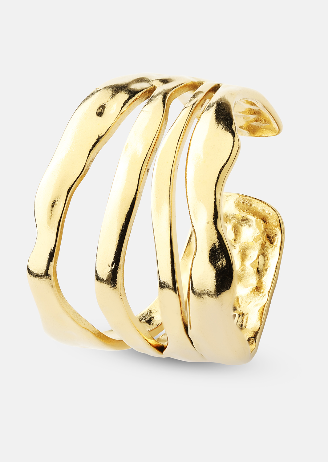 Sormus Wave - 18k Kullattu