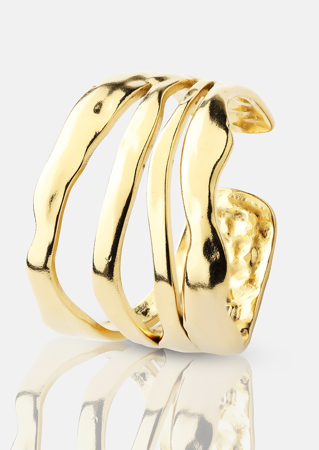 Sormus Wave - 18k Kullattu