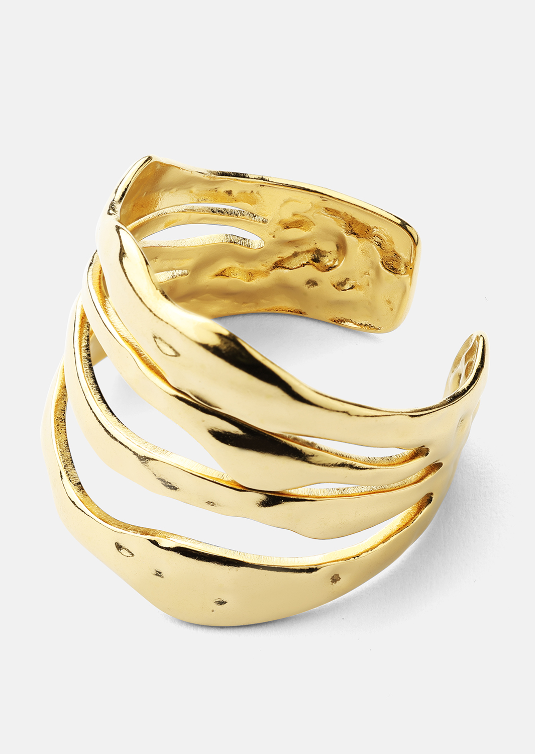 Sormus Wave - 18k Kullattu