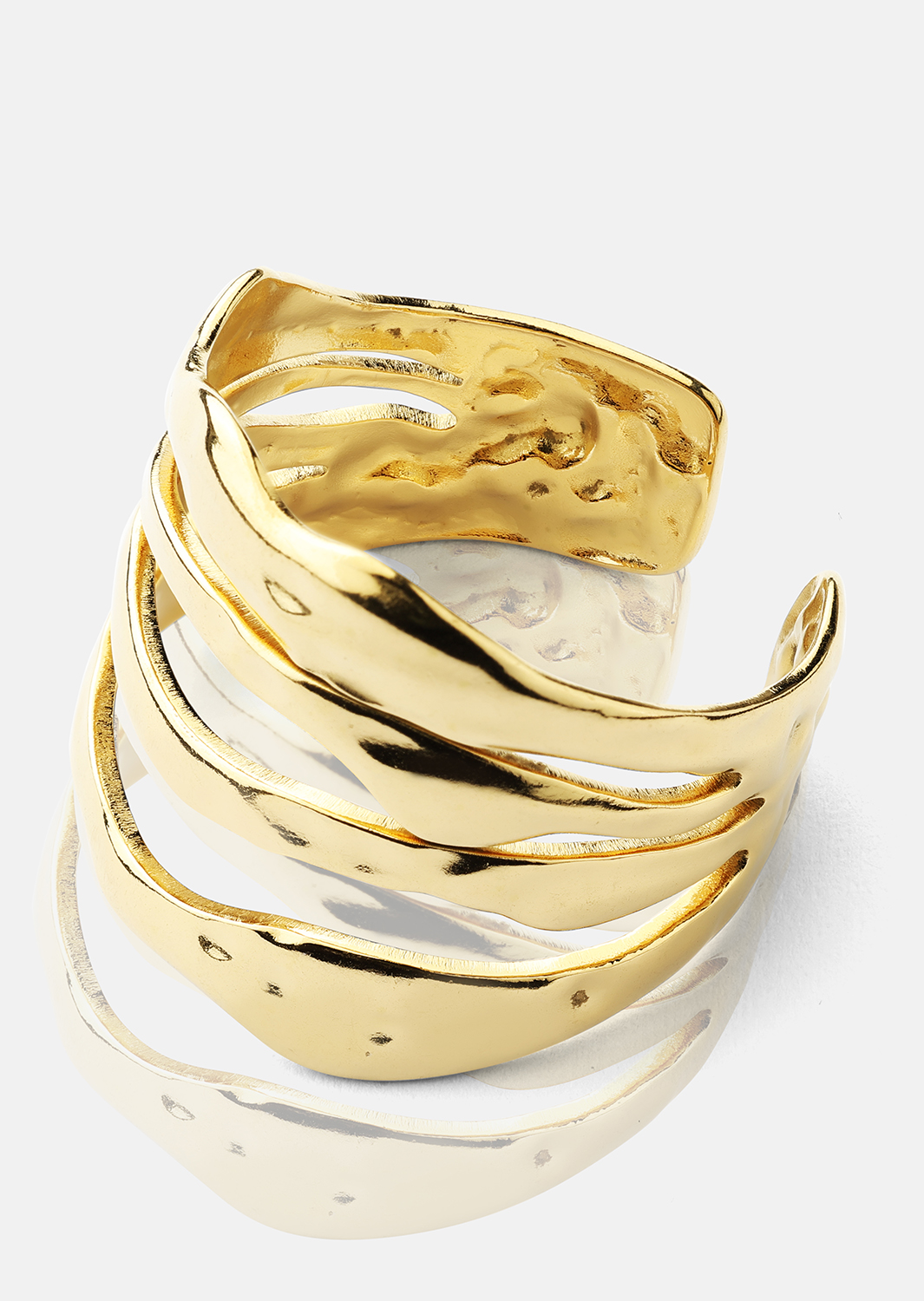 Sormus Wave - 18k Kullattu