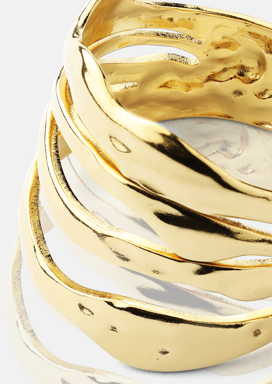 Sormus Wave - 18k Kullattu