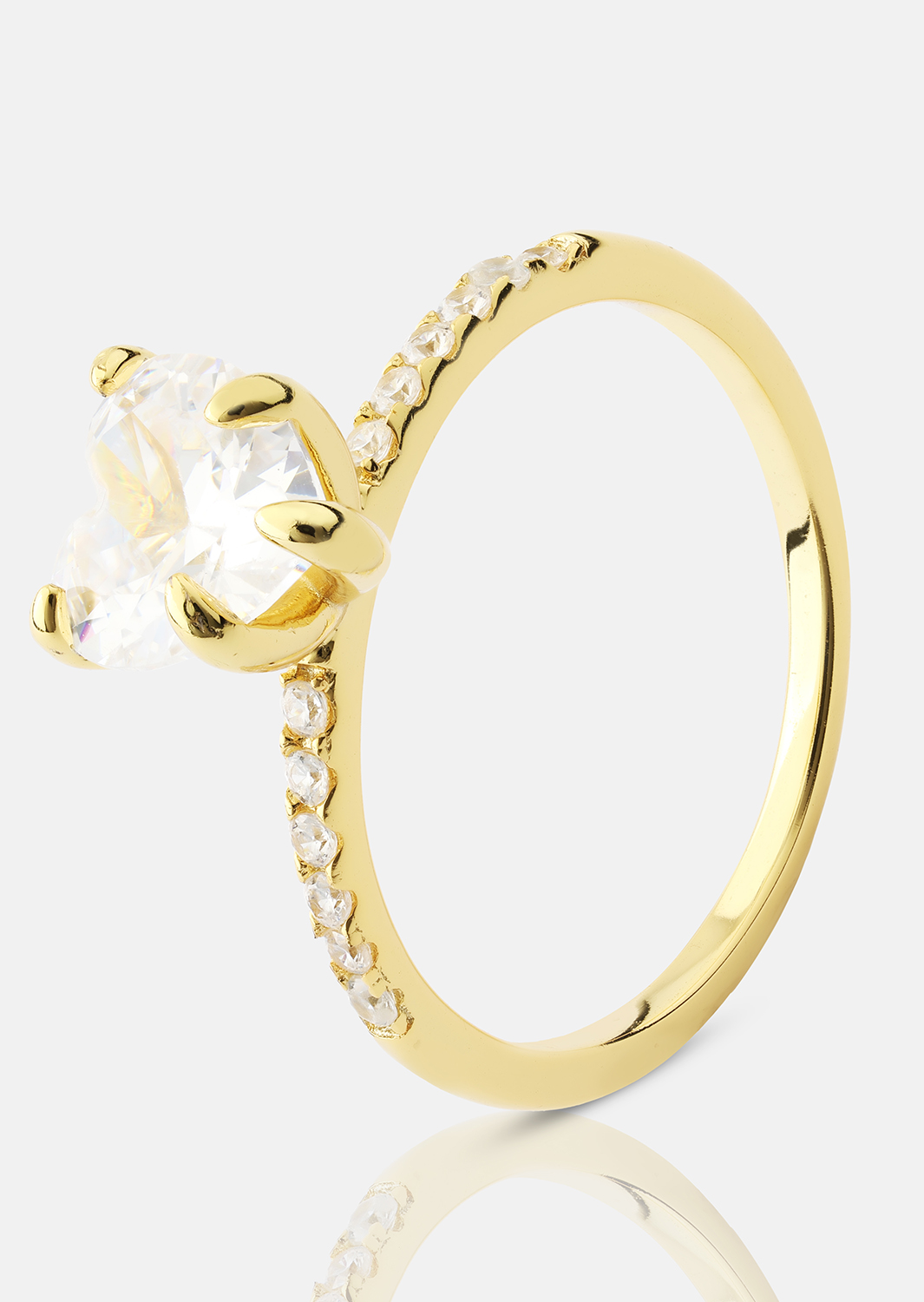 Heartlight Solitaire Sormus - 18k Kullattu