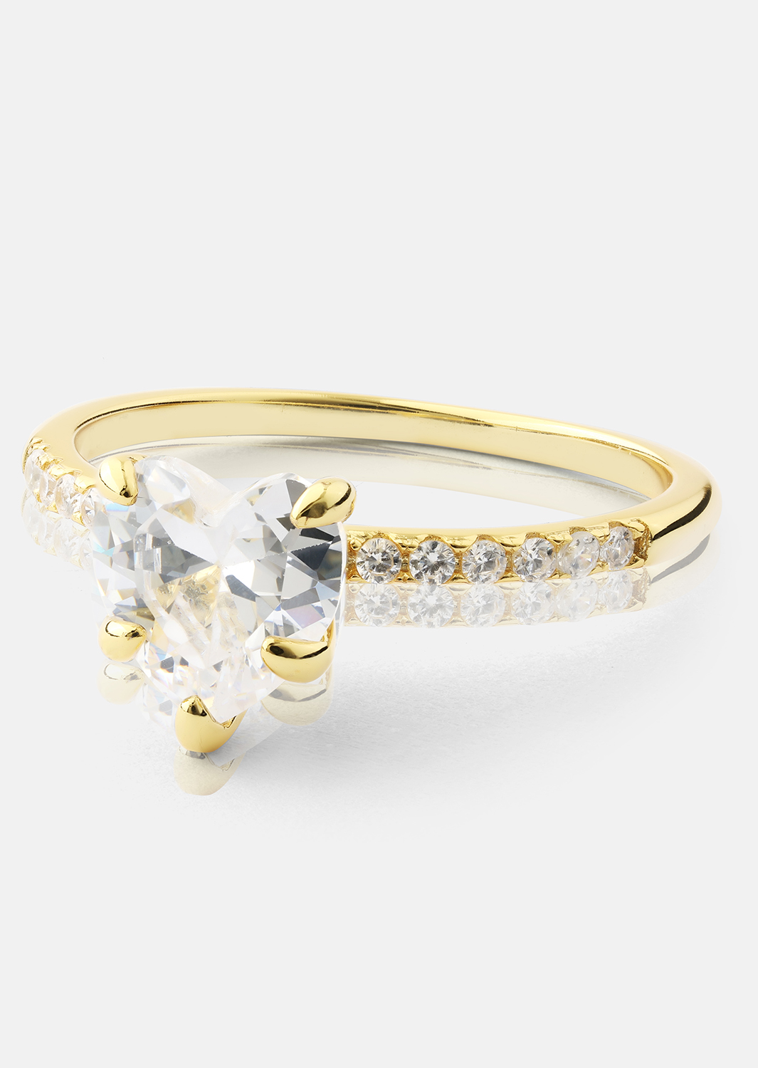 Heartlight Solitaire Sormus - 18k Kullattu