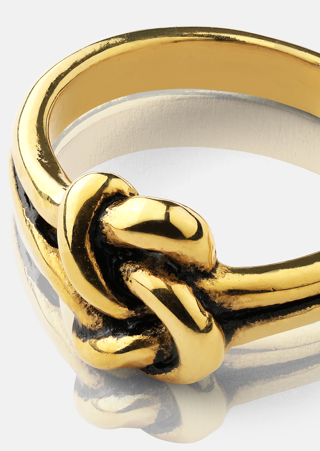 Sormus Knot - 18k kultapäällysteinen