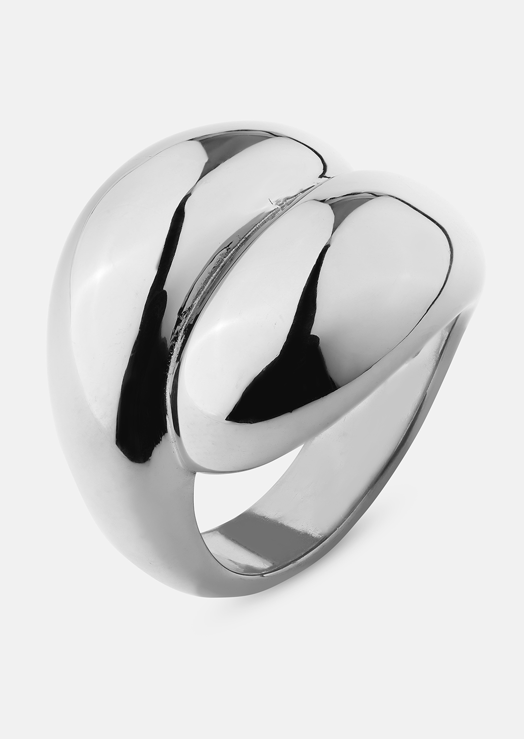 Sormus Bold Flow - 18k Hopeoitu