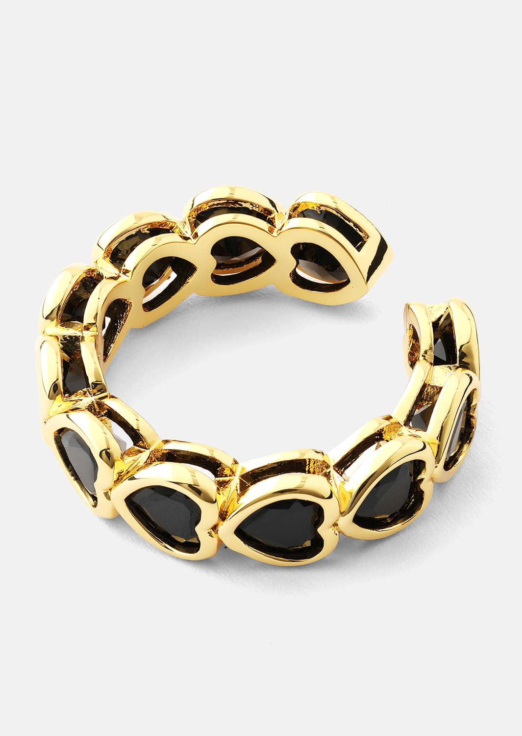 Sormus Eternal Night Heart - 18k Kullattu