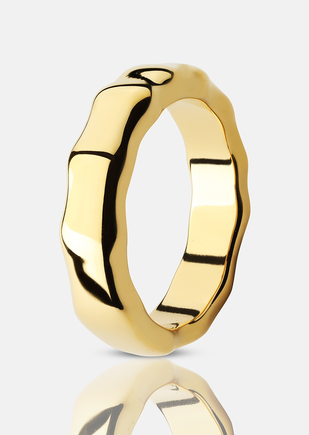 Sormus Sculpted Flow - 18k Kullattu
