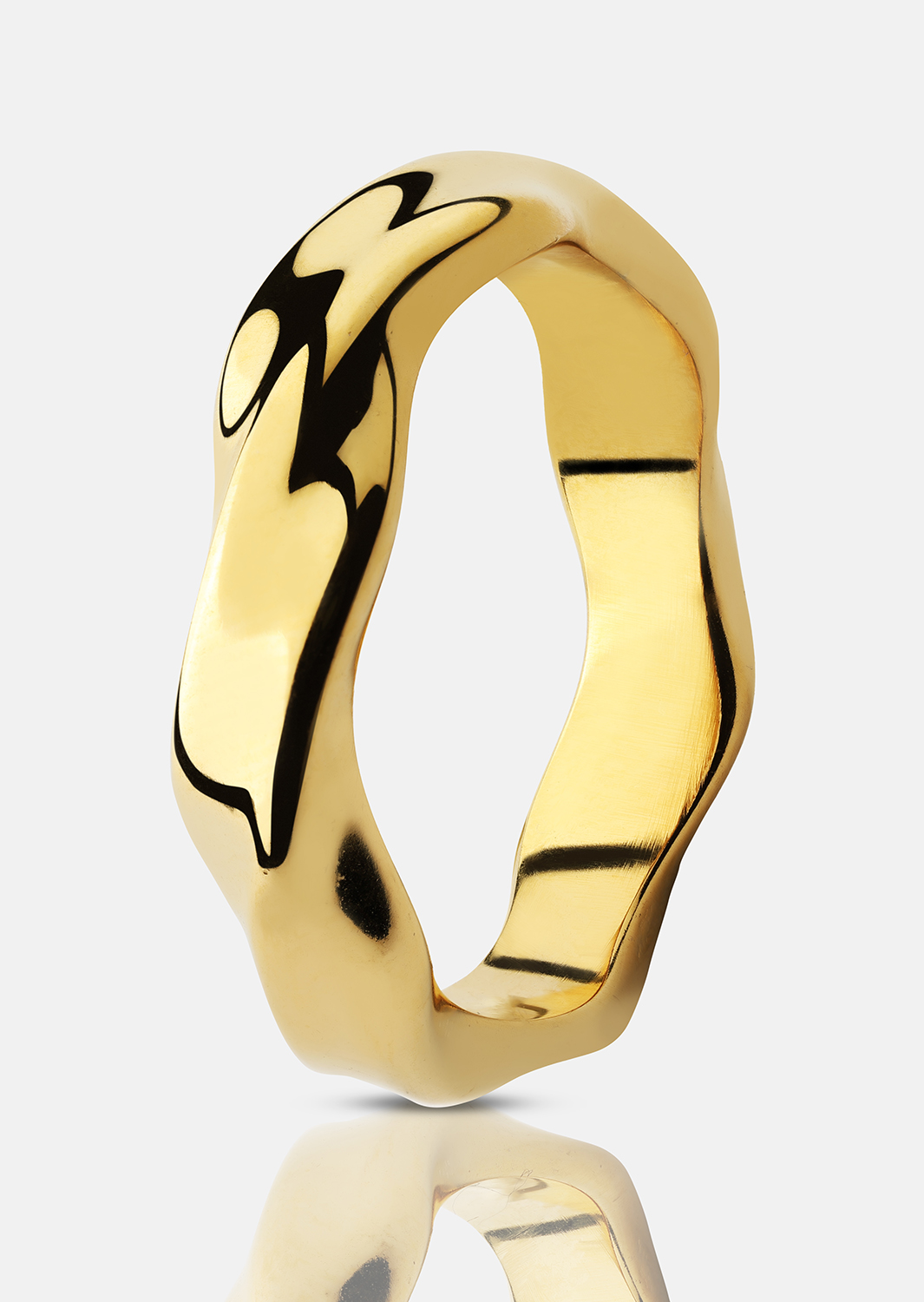 Sormus Flow - 18k Kullattu