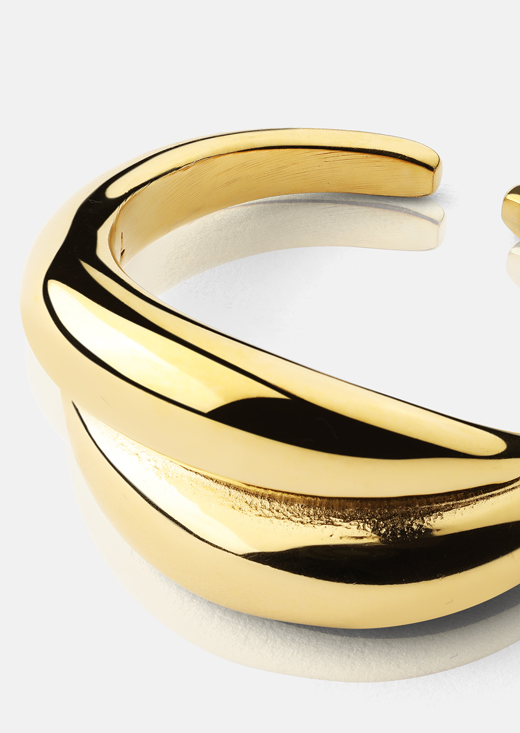 Sormus Wave Bold - 18k Kullattu